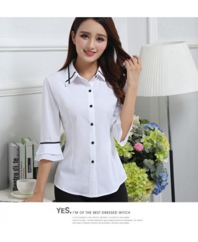 2023 Spring Summer mujer Polo Shirt Women Female long Sleeve Lapel White feminina Casual Shirts Lady Polo femme Brand Clothin...