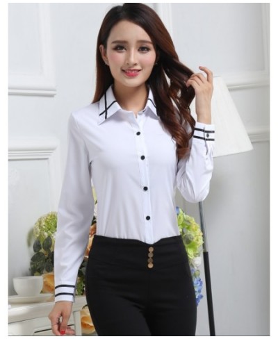 2023 Spring Summer mujer Polo Shirt Women Female long Sleeve Lapel White feminina Casual Shirts Lady Polo femme Brand Clothin...