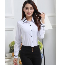 2023 Spring Summer mujer Polo Shirt Women Female long Sleeve Lapel White feminina Casual Shirts Lady Polo femme Brand Clothin...