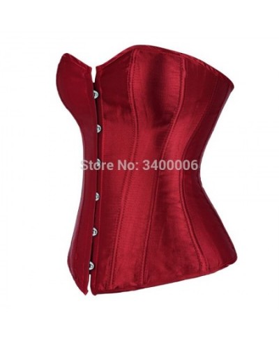 Women Corsets Bustiers Overbust Tops Satin Sexy Costume Corset Corselet Brocade Vintage Style Bridal Korsett Plus Size $28.17...