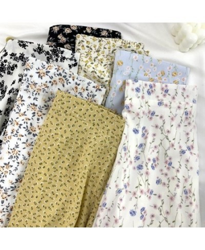 7 Colors Skirts Women Sweet Summer Retro Female Harajuku Student Ins A-line Basic Floral Holiday Soft Faldas Midi $28.93 - Sk...