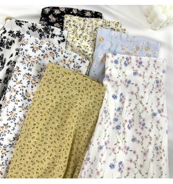 7 Colors Skirts Women Sweet Summer Retro Female Harajuku Student Ins A-line Basic Floral Holiday Soft Faldas Midi $28.93 - Sk...