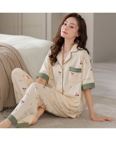 Elegant Lady Pajama Young Women's Pajama Sets Pyjamas Femme Lapel Sleepwear Female Loungewear Pijama Mujer Homewear $40.40 - ...