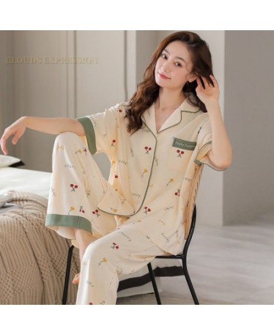 Elegant Lady Pajama Young Women's Pajama Sets Pyjamas Femme Lapel Sleepwear Female Loungewear Pijama Mujer Homewear $40.40 - ...