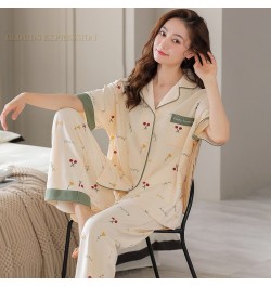 Elegant Lady Pajama Young Women's Pajama Sets Pyjamas Femme Lapel Sleepwear Female Loungewear Pijama Mujer Homewear $40.40 - ...