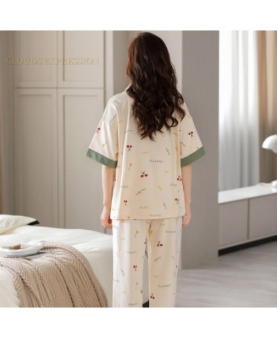 Elegant Lady Pajama Young Women's Pajama Sets Pyjamas Femme Lapel Sleepwear Female Loungewear Pijama Mujer Homewear $40.40 - ...