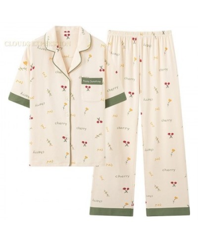 Elegant Lady Pajama Young Women's Pajama Sets Pyjamas Femme Lapel Sleepwear Female Loungewear Pijama Mujer Homewear $40.40 - ...