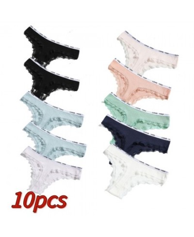 Women Cotton Thongs Panties Letter Print Ladies Sexy Lingerie Seamless T-back G-string Panties Low Waist Calzones Mujer Hot $...