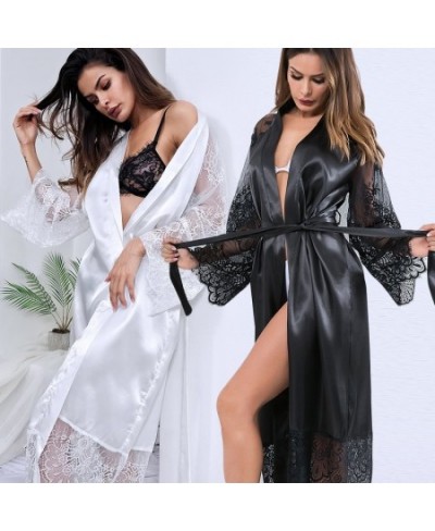 Women's Satin Wedding Kimono Bride Robe.Sleepwear Bridesmaid Robes Pajamas Bathrobe Nightgown Spa Bridal Robes Dressing Gown ...