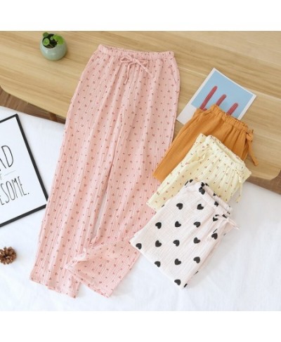 Spring Women Sleep Shorts Cotton Crepe Pajamas Pants Printing Sleep Bottoms Sleep Wear Sleeping Womens Lounge Wear Sleepwear ...