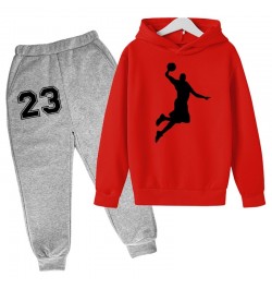 Basketball Hoodie Sports Hoodie Set Spring Autumn Children Hoodie+Pants 2-Piece Set Teen Cute 4-14Y Boys Kids Girls Hoodie $3...