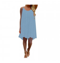 Solid color sleeveless cut out drawstring women's dress drawstring top Beach Resort women's dress платье летнее 2023 $25.16 -...