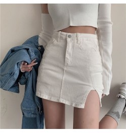 Skirts Women Fashion Solid Design Denim High Waist Students Minimalist Ulzzang Comfort Daily Basic Teens Vintage Elegant Cozy...