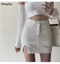 Skirts Women Fashion Solid Design Denim High Waist Students Minimalist Ulzzang Comfort Daily Basic Teens Vintage Elegant Cozy...