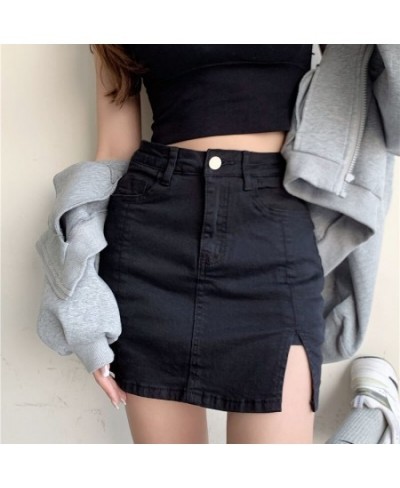 Skirts Women Fashion Solid Design Denim High Waist Students Minimalist Ulzzang Comfort Daily Basic Teens Vintage Elegant Cozy...