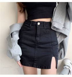 Skirts Women Fashion Solid Design Denim High Waist Students Minimalist Ulzzang Comfort Daily Basic Teens Vintage Elegant Cozy...