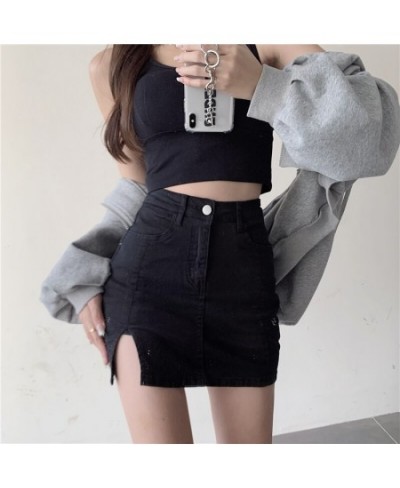 Skirts Women Fashion Solid Design Denim High Waist Students Minimalist Ulzzang Comfort Daily Basic Teens Vintage Elegant Cozy...