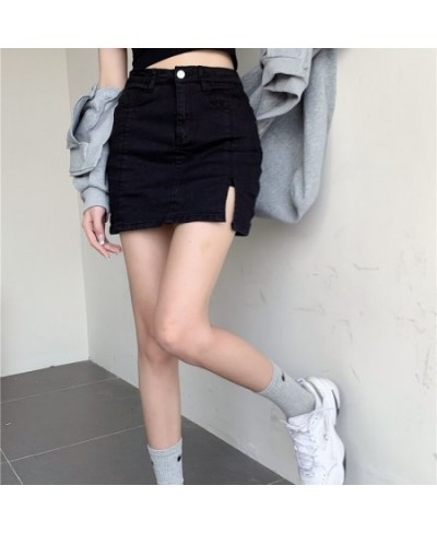 Skirts Women Fashion Solid Design Denim High Waist Students Minimalist Ulzzang Comfort Daily Basic Teens Vintage Elegant Cozy...