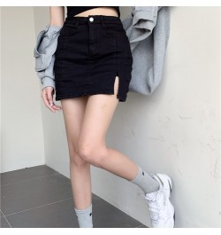 Skirts Women Fashion Solid Design Denim High Waist Students Minimalist Ulzzang Comfort Daily Basic Teens Vintage Elegant Cozy...