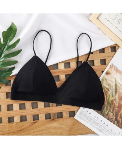 Seamless Bras For Women Thin Strap Wireless Push Up Bra Backless Triangle Cup Tube Top Comfort Underwear Bralette Sexy Linger...