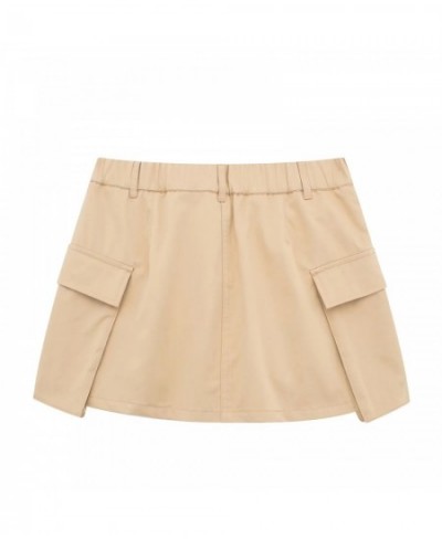 2023 High Waist Mini Skirt Women Fashion with Belt Short Culotte Skirts Women Solid Cargo Mini Short Skirt $40.07 - Skirts