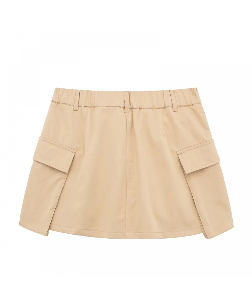 2023 High Waist Mini Skirt Women Fashion with Belt Short Culotte Skirts Women Solid Cargo Mini Short Skirt $40.07 - Skirts