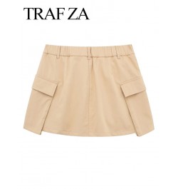 2023 High Waist Mini Skirt Women Fashion with Belt Short Culotte Skirts Women Solid Cargo Mini Short Skirt $40.07 - Skirts