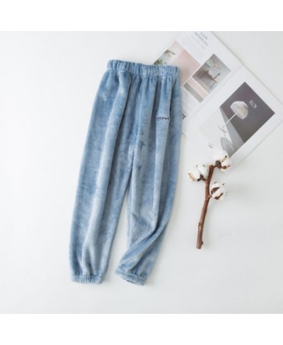 Flannel Warm Pants Adult Winter Fairy Pants Boy Thick Girls Warm Home Coral Fleece Pajama Pants Lounge Wear Pants Pj Pants $3...