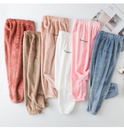 Flannel Warm Pants Adult Winter Fairy Pants Boy Thick Girls Warm Home Coral Fleece Pajama Pants Lounge Wear Pants Pj Pants $3...