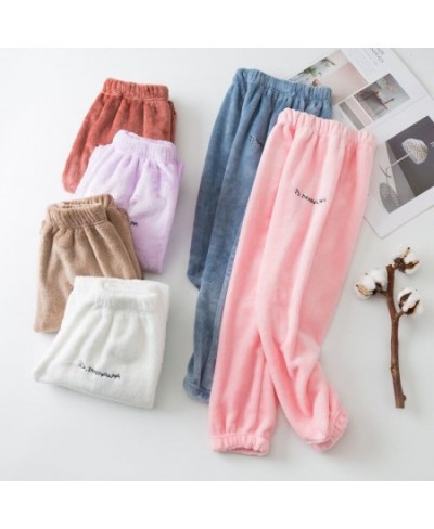 Flannel Warm Pants Adult Winter Fairy Pants Boy Thick Girls Warm Home Coral Fleece Pajama Pants Lounge Wear Pants Pj Pants $3...