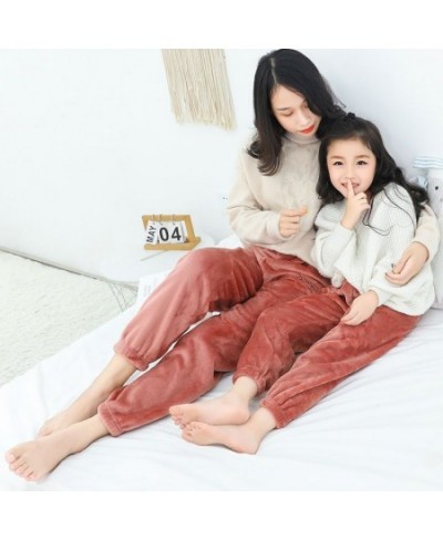 Flannel Warm Pants Adult Winter Fairy Pants Boy Thick Girls Warm Home Coral Fleece Pajama Pants Lounge Wear Pants Pj Pants $3...