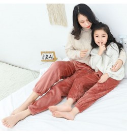 Flannel Warm Pants Adult Winter Fairy Pants Boy Thick Girls Warm Home Coral Fleece Pajama Pants Lounge Wear Pants Pj Pants $3...