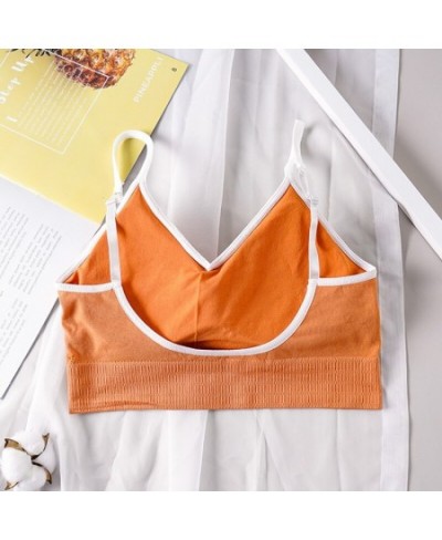 Women Crop Top Female Bandeau Bra Push Up Tube Top Lingerie Sexy Seamless Underwear Streetwear Cropped Camis Sport Tee Tank T...