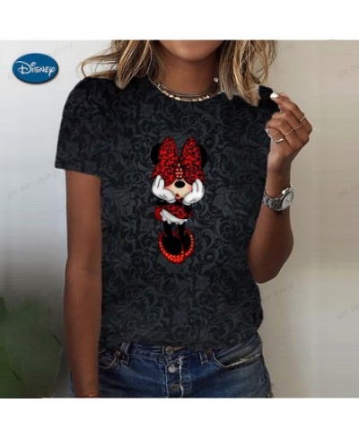 Mickey Mouse Print Summer T Shirt for Women Oversize T-shirt Round Neck Clothes Pulovers Top Graphic T Shirts Casual $20.98 -...