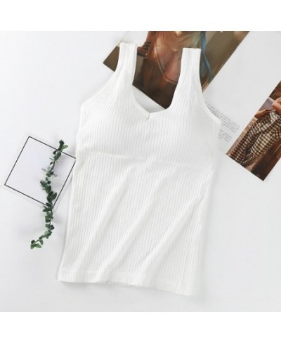 Removable Underwear Women Tank Fashion Chest Wireless Pad 2022 For Back Sling Camisoles Beauty Female Solid Top Women Camisol...