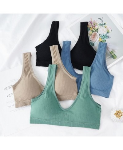 Women Sports Tank Top Sexy Bra Tube Tops Deep V Women's Camis Seamless Crop Underwear Bralette Sleeveless Female Camisole $14...