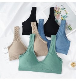 Women Sports Tank Top Sexy Bra Tube Tops Deep V Women's Camis Seamless Crop Underwear Bralette Sleeveless Female Camisole $14...