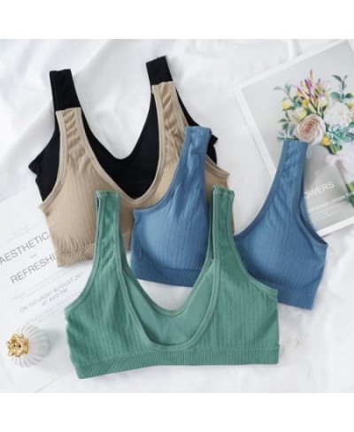 Women Sports Tank Top Sexy Bra Tube Tops Deep V Women's Camis Seamless Crop Underwear Bralette Sleeveless Female Camisole $14...