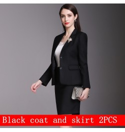 Spring Autumn Formal Ladies Blazer Women Business Suits with Sets Work Wear Office Uniform 2-piece Large Size Pants Jacket Se...