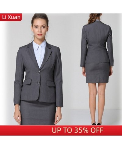 Spring Autumn Formal Ladies Blazer Women Business Suits with Sets Work Wear Office Uniform 2-piece Large Size Pants Jacket Se...