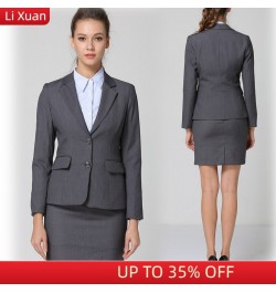 Spring Autumn Formal Ladies Blazer Women Business Suits with Sets Work Wear Office Uniform 2-piece Large Size Pants Jacket Se...