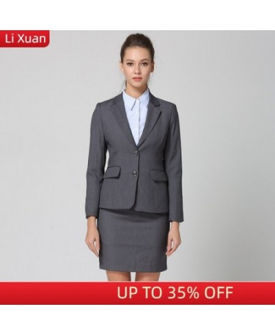 Spring Autumn Formal Ladies Blazer Women Business Suits with Sets Work Wear Office Uniform 2-piece Large Size Pants Jacket Se...