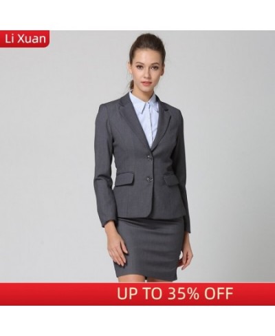 Spring Autumn Formal Ladies Blazer Women Business Suits with Sets Work Wear Office Uniform 2-piece Large Size Pants Jacket Se...