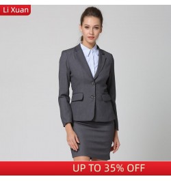 Spring Autumn Formal Ladies Blazer Women Business Suits with Sets Work Wear Office Uniform 2-piece Large Size Pants Jacket Se...