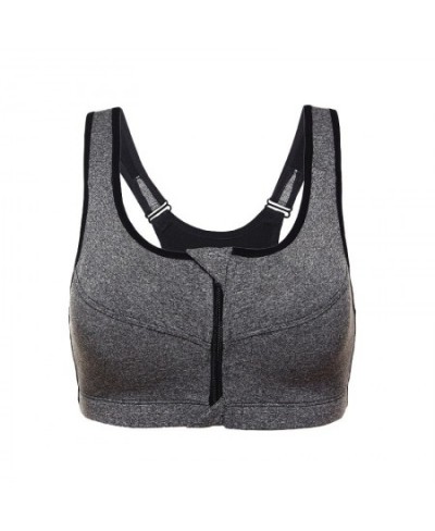 Women Padded Seamless Sport Bra Front Zip Gym Fitness Workout Running Vest New $21.77 - Underwear