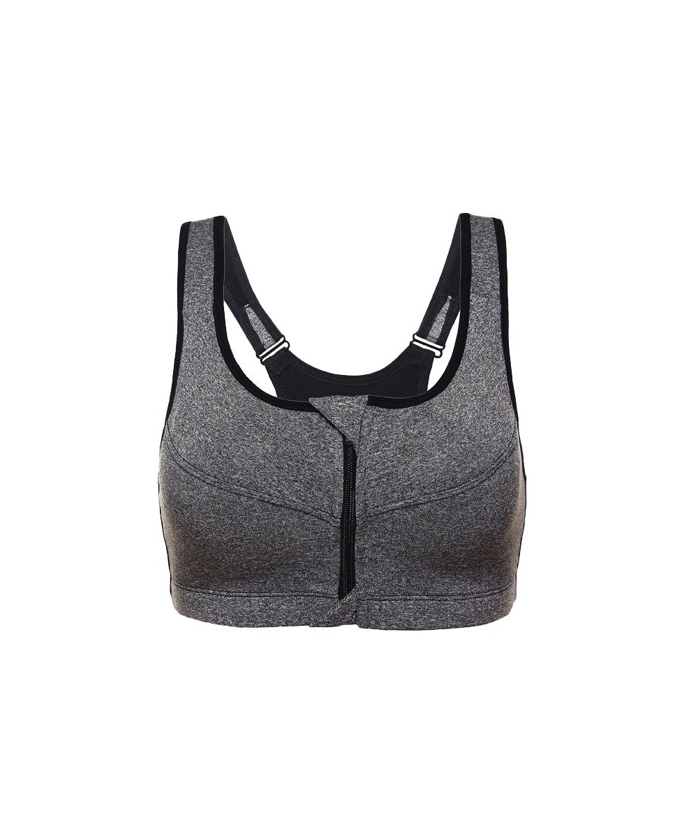 Women Padded Seamless Sport Bra Front Zip Gym Fitness Workout Running Vest New $21.77 - Underwear