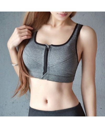 Women Padded Seamless Sport Bra Front Zip Gym Fitness Workout Running Vest New $21.77 - Underwear