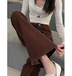 Jeans Women Brown Flare High Waist Skinny All-match Clothing Streetwear Aesthetic Mujer Casual Vaqueros 90's Vintage $40.25 -...