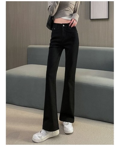 Jeans Women Brown Flare High Waist Skinny All-match Clothing Streetwear Aesthetic Mujer Casual Vaqueros 90's Vintage $40.25 -...