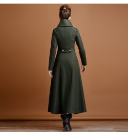 Double breasted Woolen coat female Military style winter thickening women's high collar was thin long cashmere warm woolen $1...